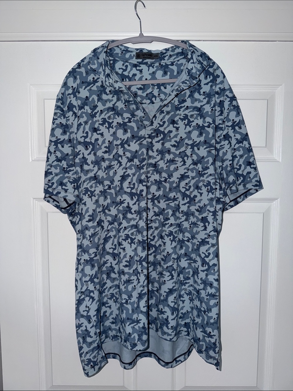 Gfore Blue Camouflage Short-Sleeve Shirt Jacket